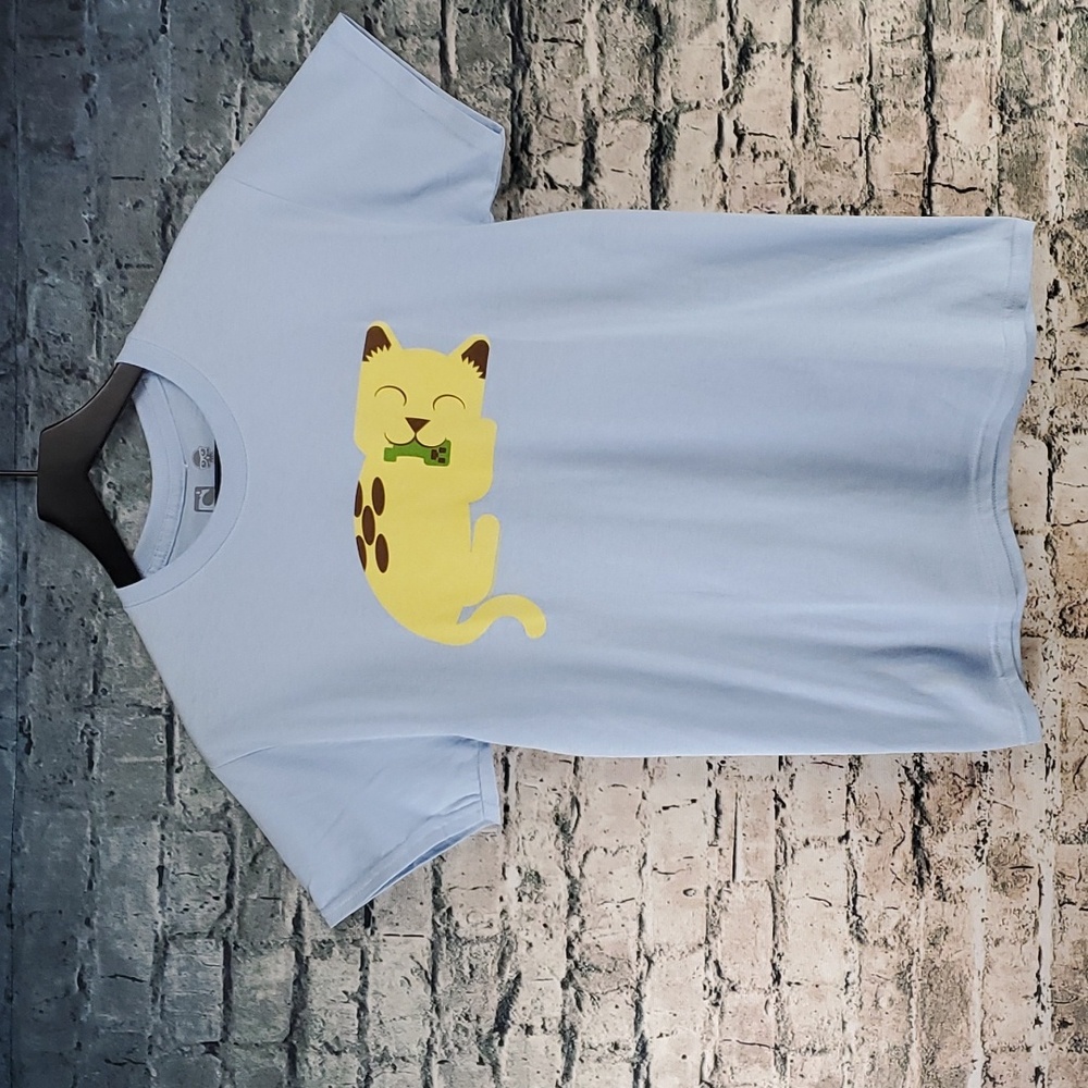 Minecraft Video Game Kitty Cat T-Shirt